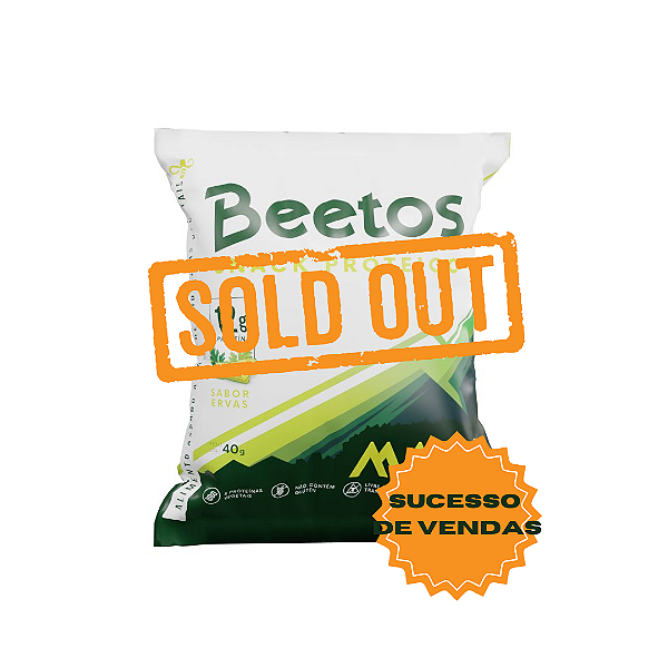 BEETOS - Snack Proteico Sabor Ervas - Caixa 20 unidades - 800g