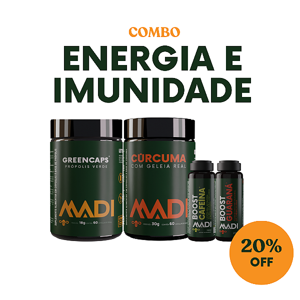 Combo Energia e Imunidade - Greencaps + Cúrcuma + Boosts Naturais