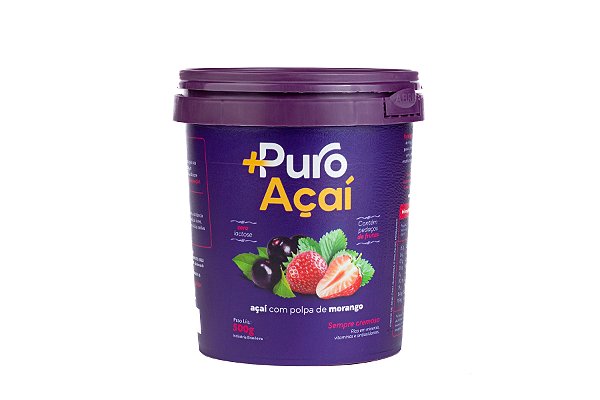 +PURO AÇAÍ COM MORANGO 500 ML CX 6 UN