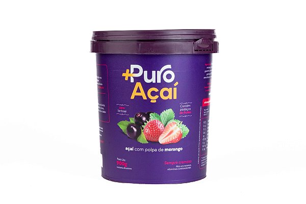 +PURO AÇAÍ COM MORANGO 900 ML CX 4 UN