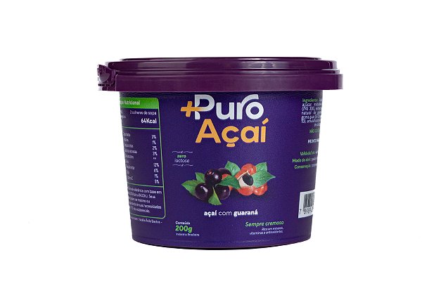 +PURO AÇAÍ COM GUARANÁ 200 ML CX 12 UN