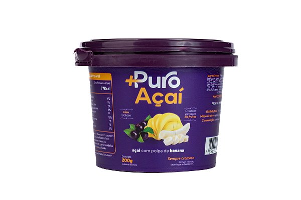 +PURO AÇAÍ COM BANANA 200 ML CX 12 UN