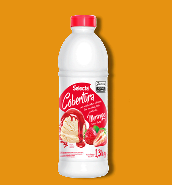 COBERTURA P/TAÇAS MORANGO - 1,3 KG