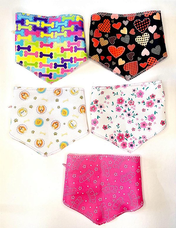 Bandana G fêmea tecido  c/10 unidades