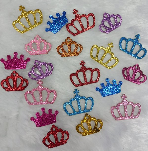 Adesivo eva coroas sortidas c/30