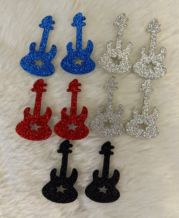 Adesivo pet guitarra c/40