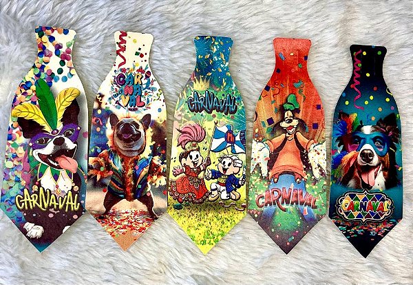 Gravata carnaval courino sintetico c/10