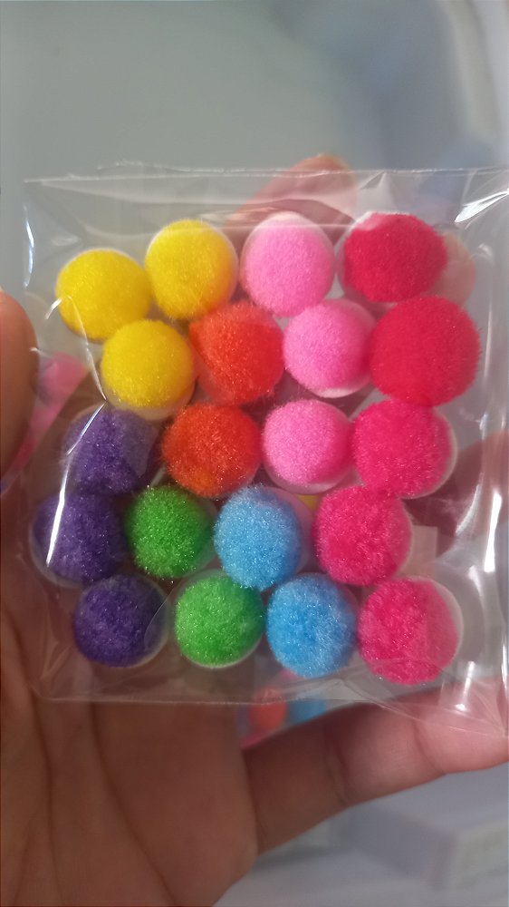 Pompom adesivo sortidos c/20