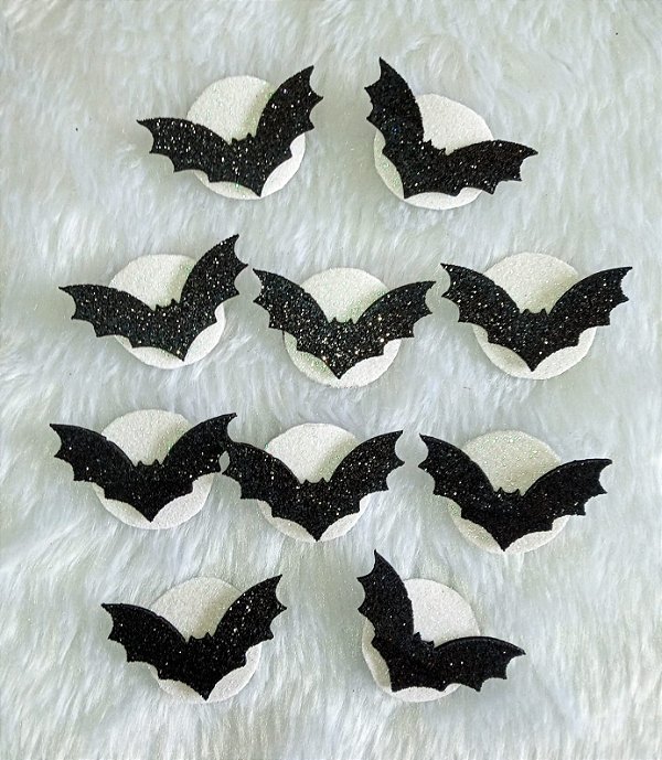 Adesivo morcego halloween c/10