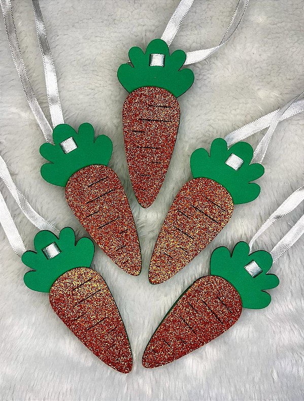 Gravata EVA cenoura de pascoa c/5