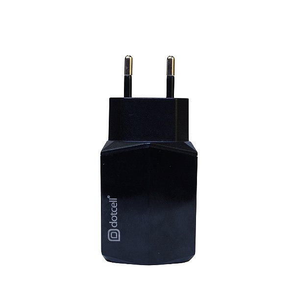 Tomada Carregador com 2 Vias Usb Dotcell Preto DC-TC270