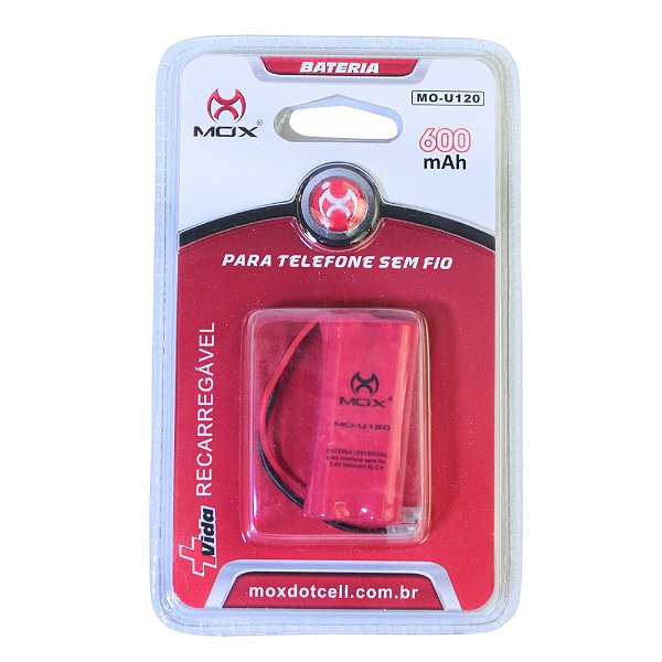 Bateria MO-U120 (2 AAA, 2.4V, 600mAh) Plug Universal