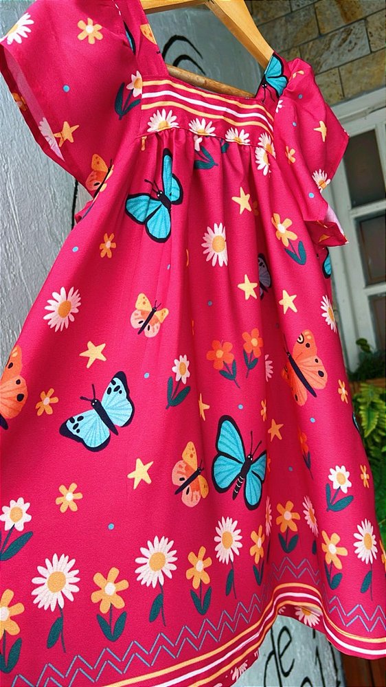 Vestido Borboletas Pink