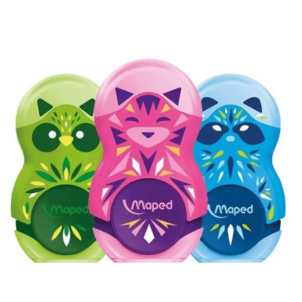Apontador com Borracha Maped Loopy Mini Cute – Papelaria Criativa Original