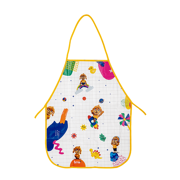 Avental Plástico BRW Lupi – Proteção e Conforto para Atividades Escolares e Artísticas
