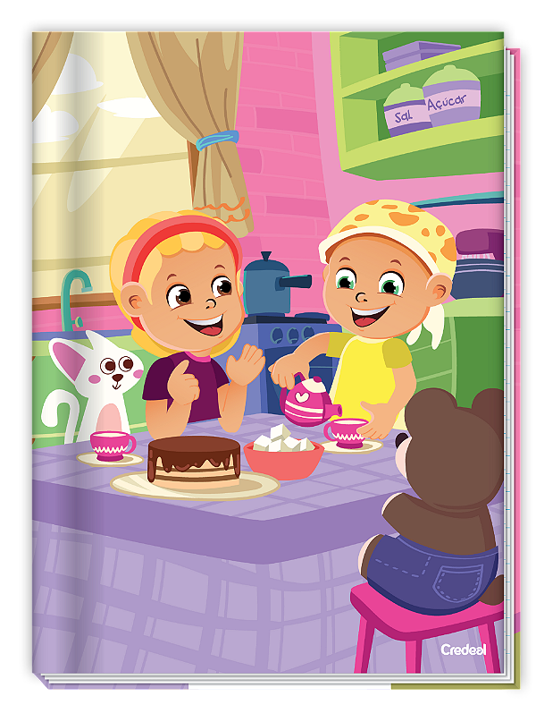 Caderno 1/4 Brochura - 96 Folhas, Capa Flexível - Turma da Lalá - Credeal