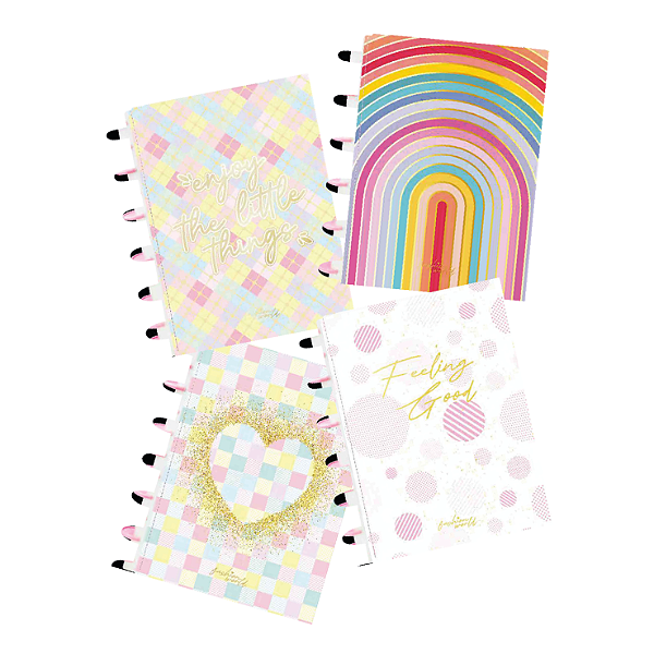 Caderno Universitário Kitdisc Fashion World 1 Matéria A4 80 Folhas Capa Dura