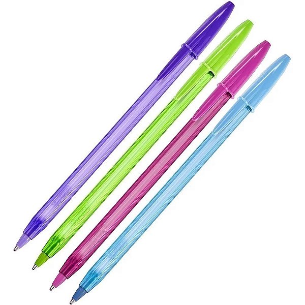 Caneta Esferográfica BIC Cristal Fashion 1.2mm – Escrita Macia e Confortável