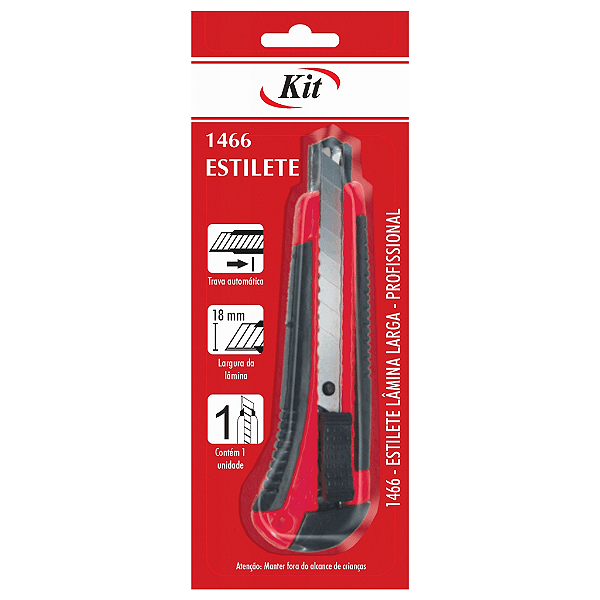 Faca Estilete Largo Profissional KIT