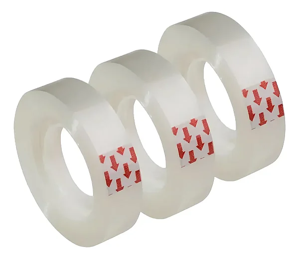 Fita Adesiva BRW 19x30mm com 8 Unidades – Transparente e Resistente