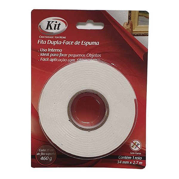Fita Dupla Face de Espuma 34mm x 2,7m