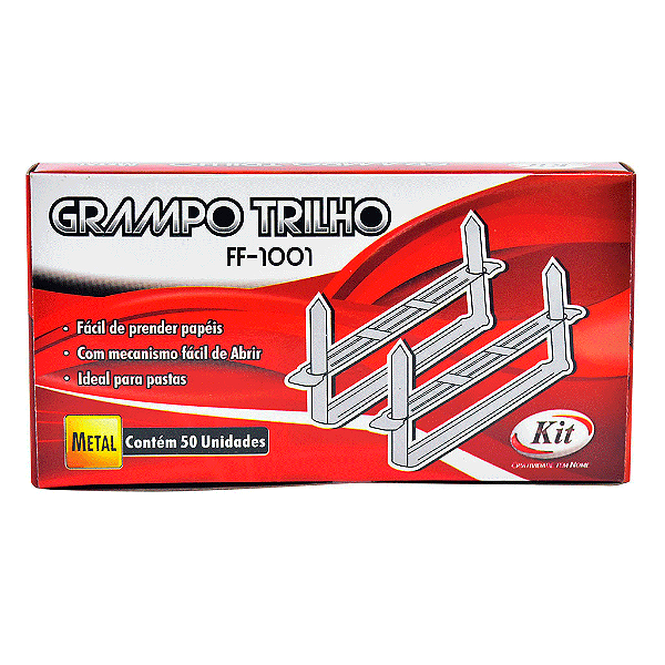 Grampo Trilho de Metal KIT c/ 50 unidades