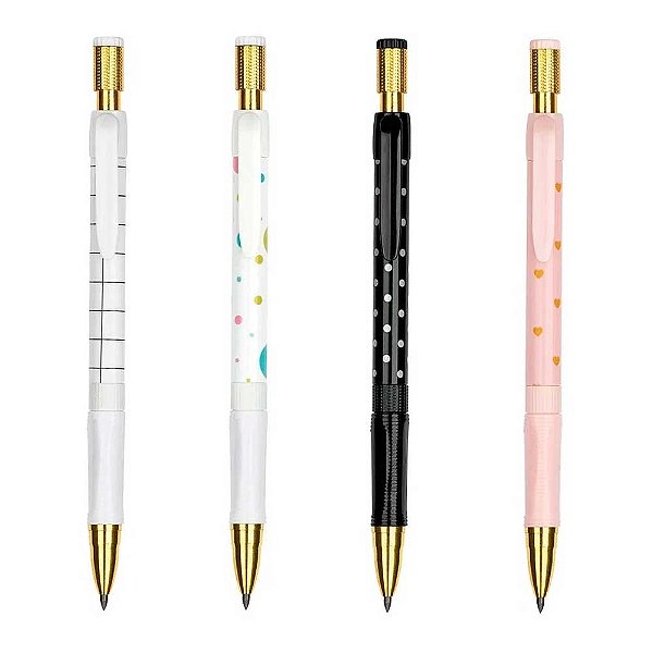Lapiseira BRW 2.0mm Estampadas – Design Criativo e Escrita Suave