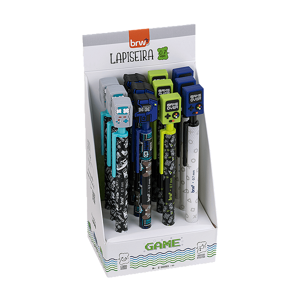 Lapiseira BRW Plástica Divertida Game 0.7mm – Design Criativo e Escrita Confortável