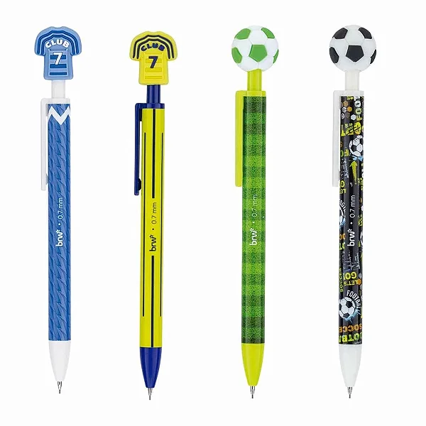 Lapiseira BRW Plástica Divertida Soccer  0.7mm – Design Criativo e Escrita Suave