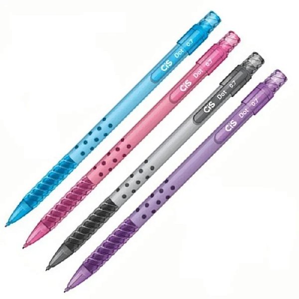 Lapiseira CIS Dot 0.7mm – Design Moderno e Escrita Suave