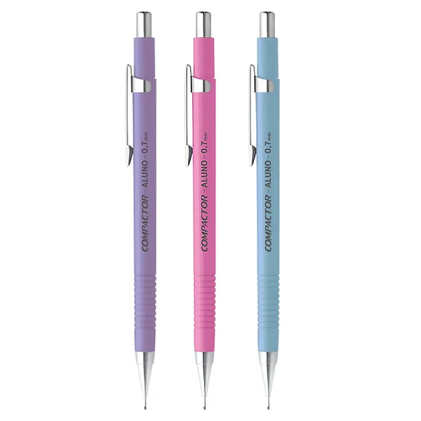 Lapiseira Nova Aluno 0,7mm – Cores Pastel e Escrita Confortável