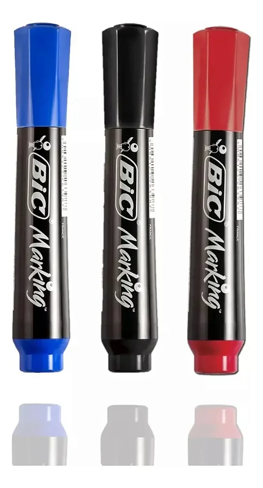 Marcador Permanente BIC Marking – Ponta Média e Cores Intensas