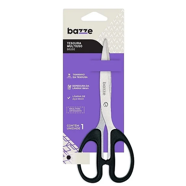 Tesoura Bazze Artes B8202 19cm – Corte Preciso e Conforto Ergonômico