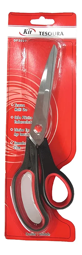 Tesoura Para Costura Multiuso - 25cm - Kit