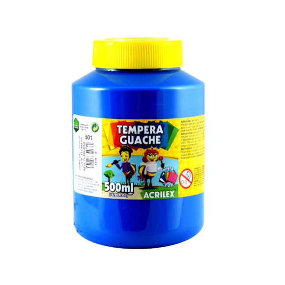 Tinta Têmpera Guache Acrilex 500ml – Cores Vivas e Alta Cobertura