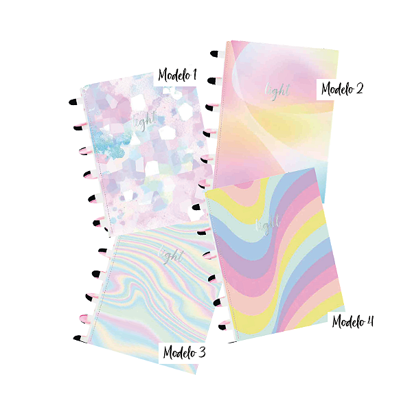 Caderno Universitário Kitdisc Light 10 Matérias A4 160 Folhas Capa Dura