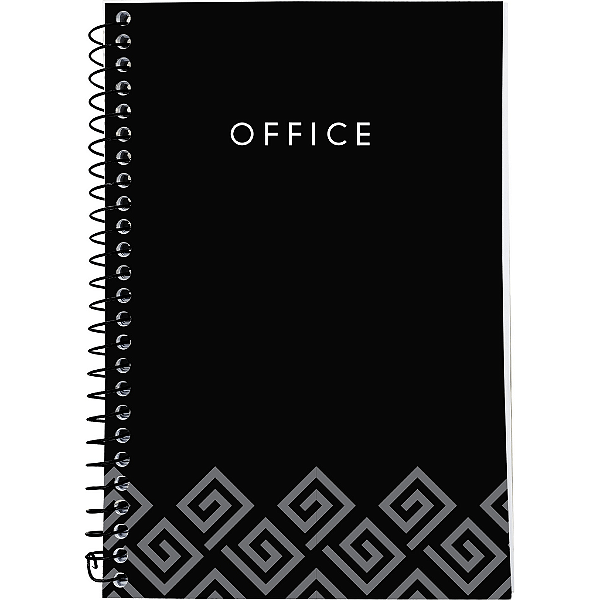 Caderneta 1/8 Office Capa Dura Espiral 96 Folhas KIT