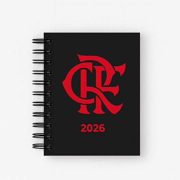 Agenda 2026 Flamengo 100 x 150 mm Espiral Capa Dura 160 Páginas