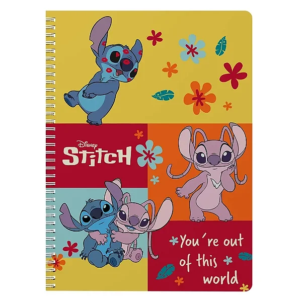 Caderno Universitário Stitch Culturama Capa Dura 160 Folhas