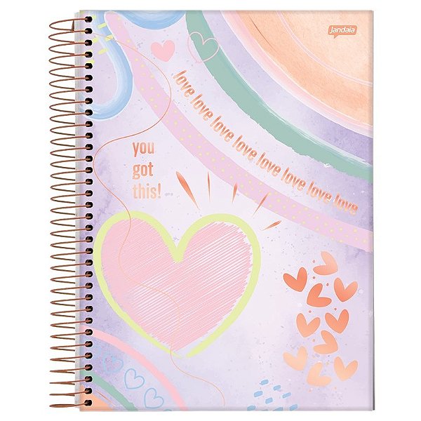 Caderno Universitário La Creme Jandaia Capa Dura 10 Matérias 160 Folhas