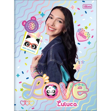 Caderno Brochura Universitário Luluca Capa Dura 80 Folhas