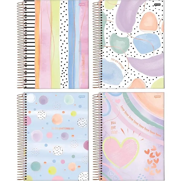 Caderno Universitário La Creme Jandaia Capa Dura 1 Matéria 80 Folhas