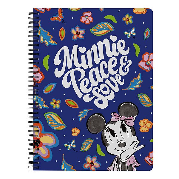 Caderno Universitário Minnie Mouse Culturama Capa Dura 10 Matérias 160 Folhas