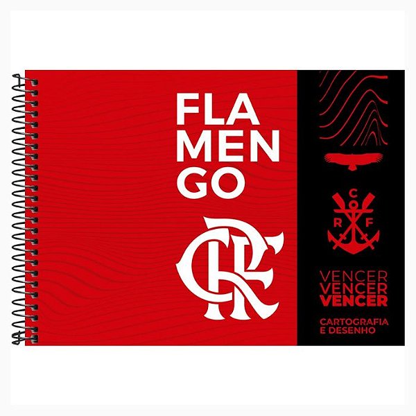 Caderno de Cartografia e Desenho Flamengo 80 Folhas