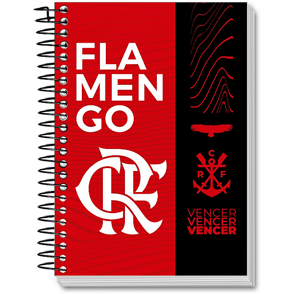 Caderno Universitário Flamengo Capa Dura 10 Matérias 160 Folhas