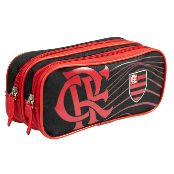 Estojo Escolar 2 Zíper Flamengo Kit Oficial