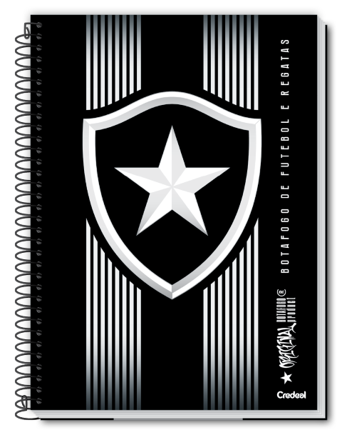 Caderno Universitário Botafogo Credeal Capa Dura 1 Matéria 80 Folhas