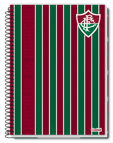 Caderno Universitário Fluminense Credeal Capa Dura 1 Matéria 80 Folhas
