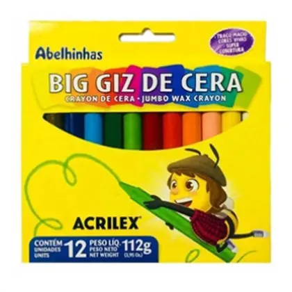 Big Giz de Cera Acrilex 12 Cores