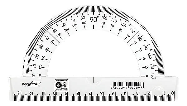 Transferidor 180 Graus Chanfrado MaxCril